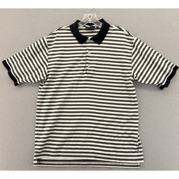Bobby Jones Players Mens Striped Polo Golf Shirt Size Medium - Picture 1 of 9